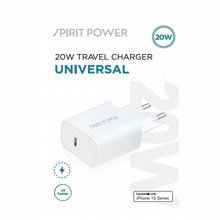 ראש מטען 20W Type-C מהיר במיוחד מותג Spirit Power . עובד בטכנולוגיית PD ראש מטען 20W Type-C מהיר במיוחד מותג Spirit Power . עובד בטכנולוגיית PD