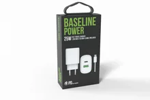 מטען לטעינה מהירה לבית 25W עם כבל טייפ סי TYPE-C BASELINE לבן מטען לטעינה מהירה לבית 25W עם כבל טייפ סי TYPE-C BASELINE לבן