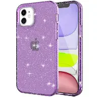כיסוי Gripcase Crystal Glitter לסמארטפון iPhone 12 Mini סגול עם נצנצים כיסוי Gripcase Crystal Glitter לסמארטפון iPhone 12 Mini סגול עם נצנצים