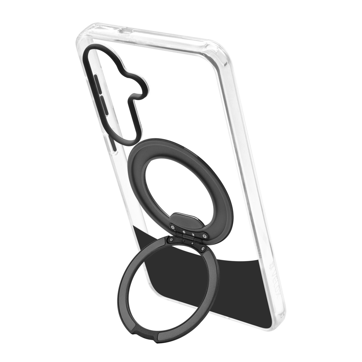 טבעת MagSafe מסתובבת נפתחת למעמד – כיסוי Velox MagRing New לגלקסי S26 בגוון שחור