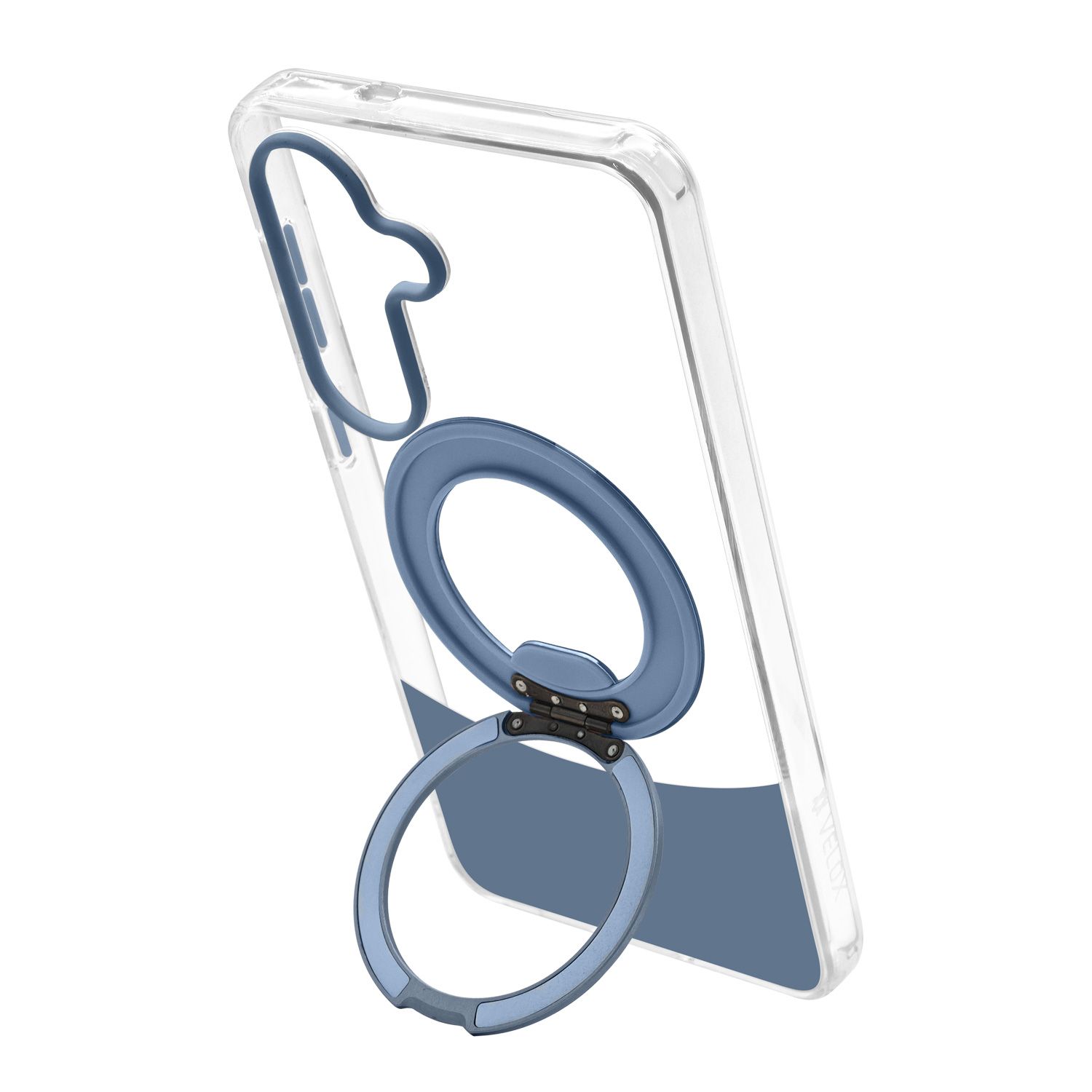 טבעת MagSafe מסתובבת נפתחת למעמד – כיסוי Velox MagRing New לגלקסי S26 בגוון כחול