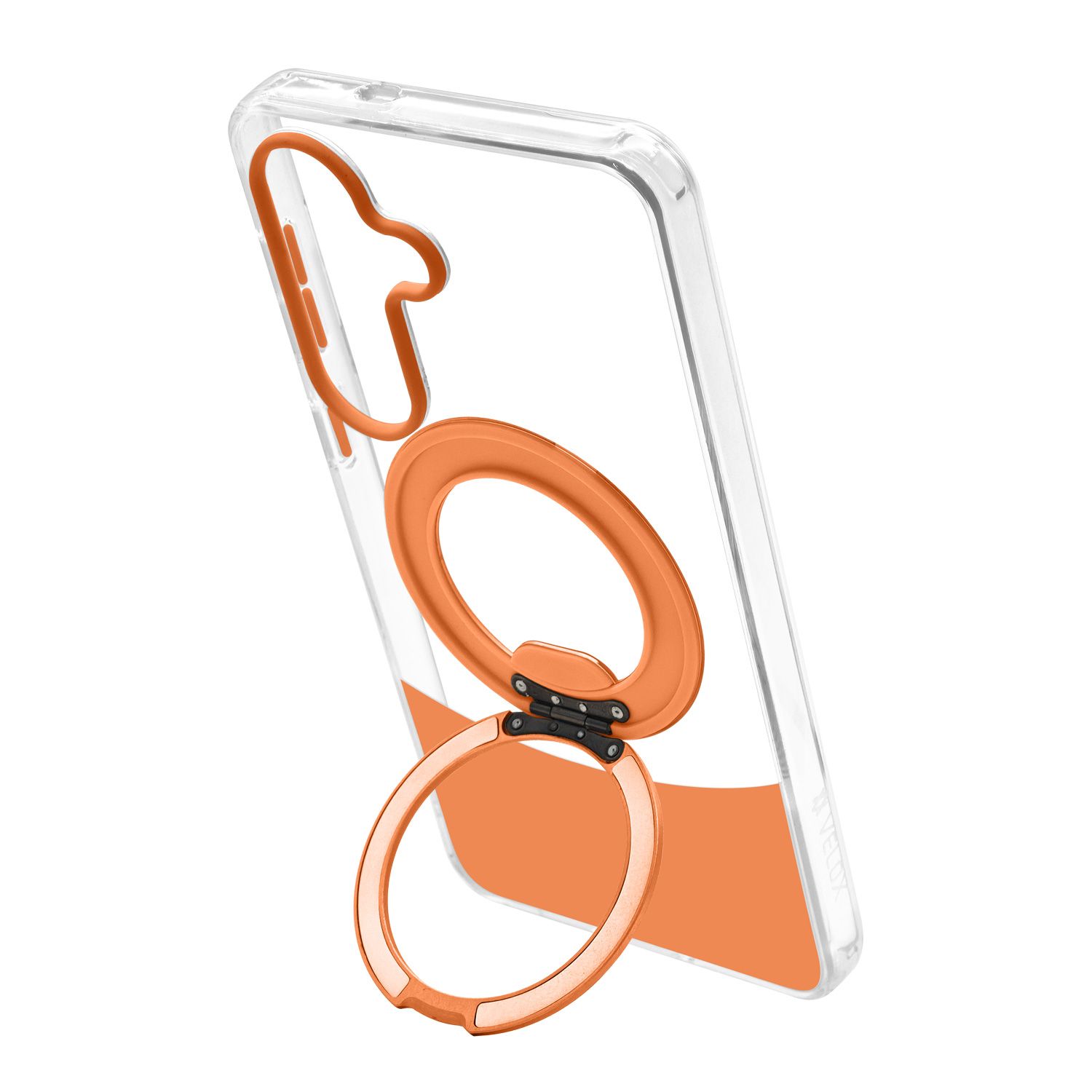 טבעת MagSafe מסתובבת נפתחת למעמד – כיסוי Velox MagRing New לגלקסי S26 בגוון כתום