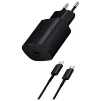 מטען ביתי טעינה מהירה 25W מקורי 1.8 מטר SAMSUNG שחור מטען ביתי טעינה מהירה 25W מקורי 1.8 מטר SAMSUNG שחור